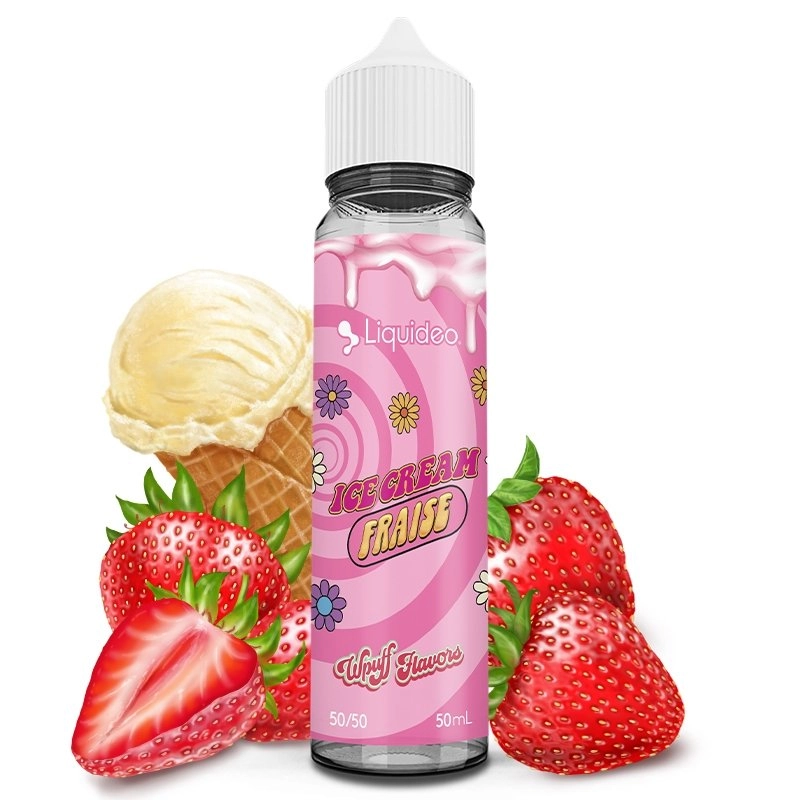 Ice Cream Fraise Wpuff Flavors LIQUIDEO 50ML